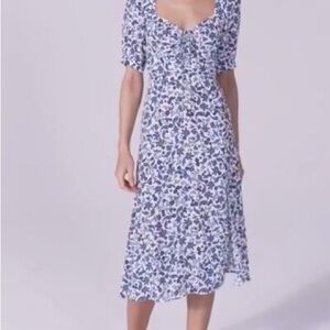 FAVORITE DAUGHTER The Vineyard Dress ~ Blue Paisley Floral Medium